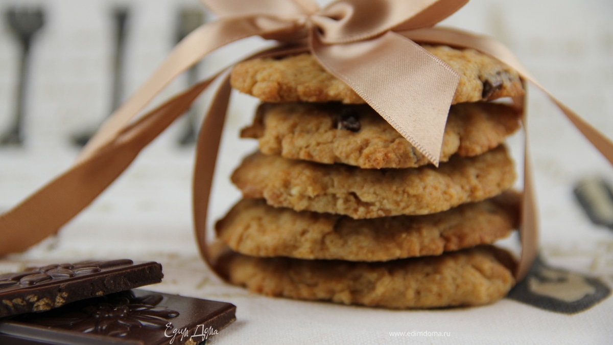 Кофейное печенье с шоколадом
