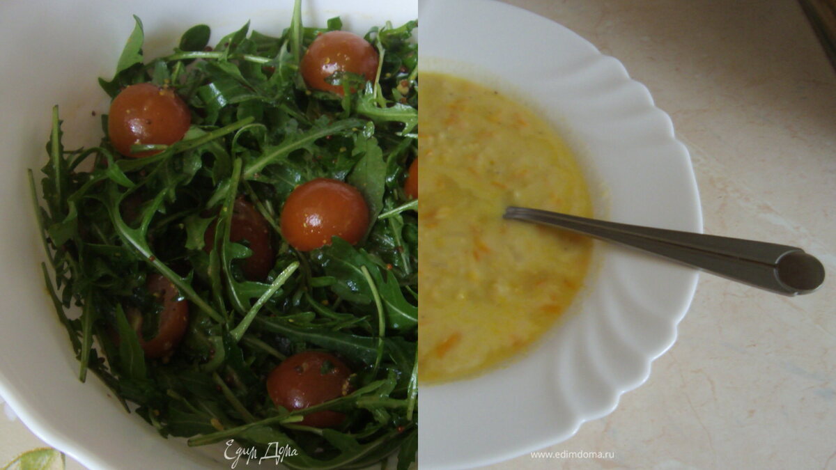 Весенний салат и суп