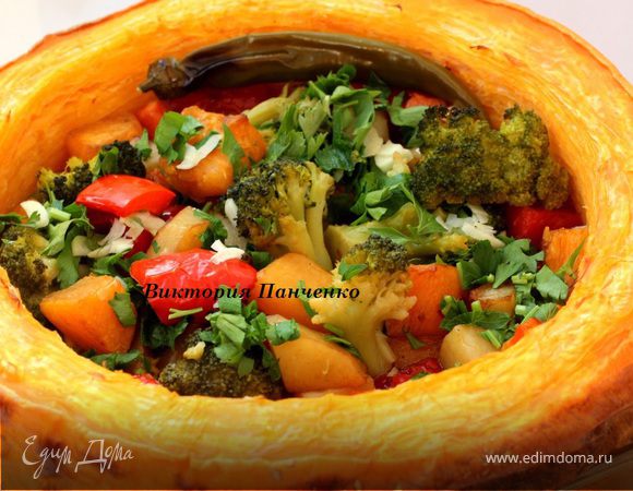 Постное овощное рагу в тыкве Постное овощное рагу в тыкве