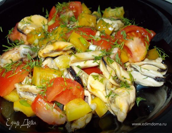 Салат с мидиями Салат с мидиями