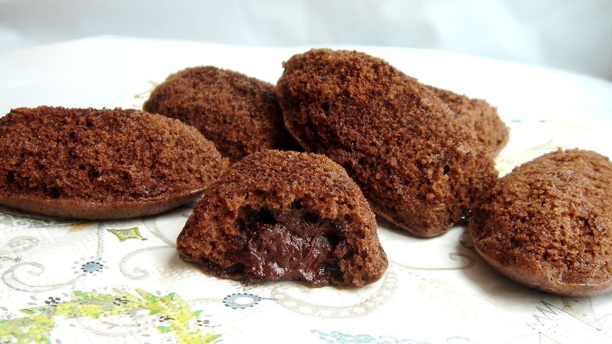 Шоколадные "Мадлен" с ганашем