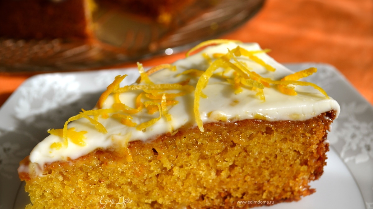 Глазированный апельсиновый пирог