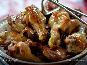 Куриные крылышки с коричневым маслом и медом