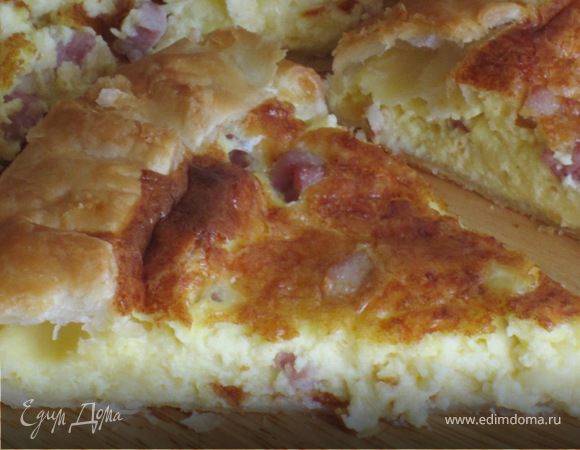 Сырный киш с беконом
