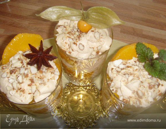 Десерт "Оранжевое солнце в бокале" Десерт "Оранжевое солнце в бокале"