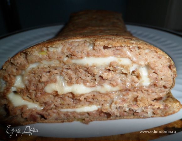 Печеночный рулет с сыром Печеночный рулет с сыром