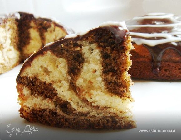 Кофейный мраморный кекс с рикоттой и ромом Кофейный мраморный кекс с рикоттой и ромом