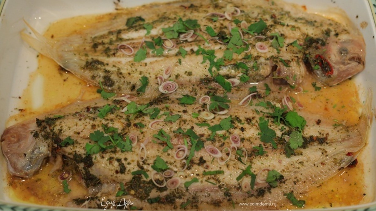 Рыба-соль в пряной восточной заправке
