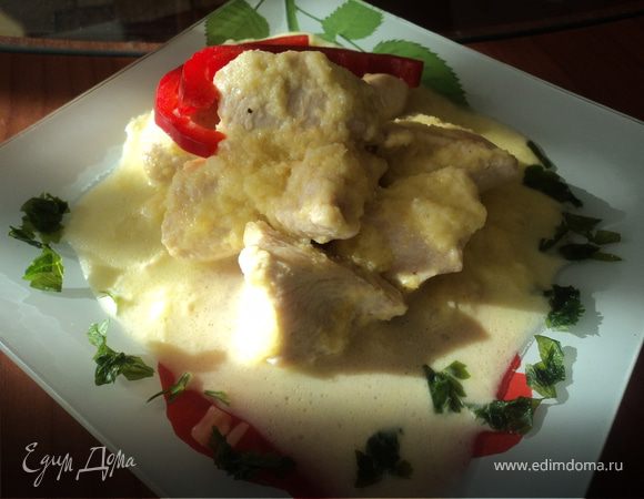 Филе куриной грудки в мангово-сливочном соусе