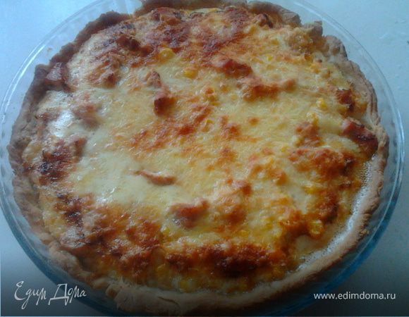 Киш с курицей и кукурузой Киш с курицей и кукурузой