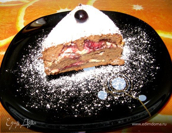 Брауни с творогом и клубникой