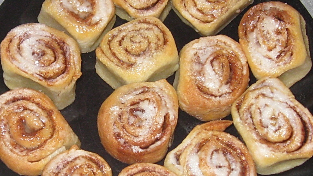 "Творожные улитки" с какао и корицей