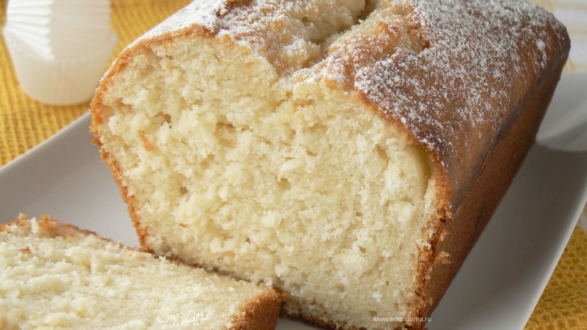 Кокосовый кекс с белым шоколадом