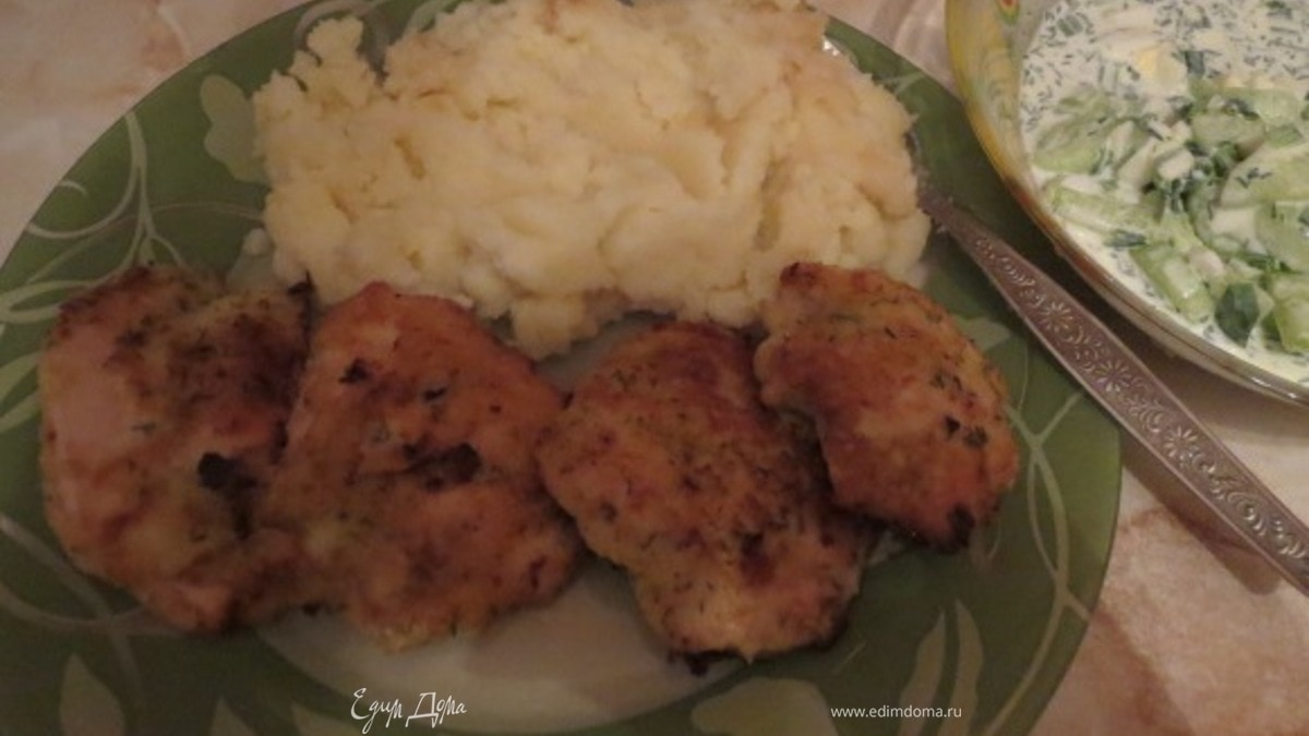 Куриное филе в луковом кляре