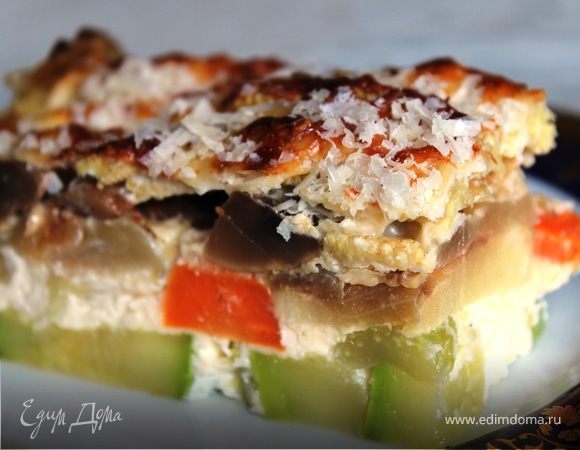 Соте-запеканка из овощей с грибами