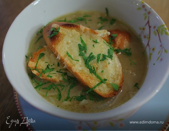 Луковый суп на сидре 