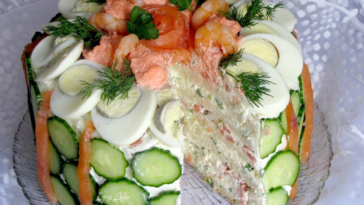 Скандинавский закусочный торт