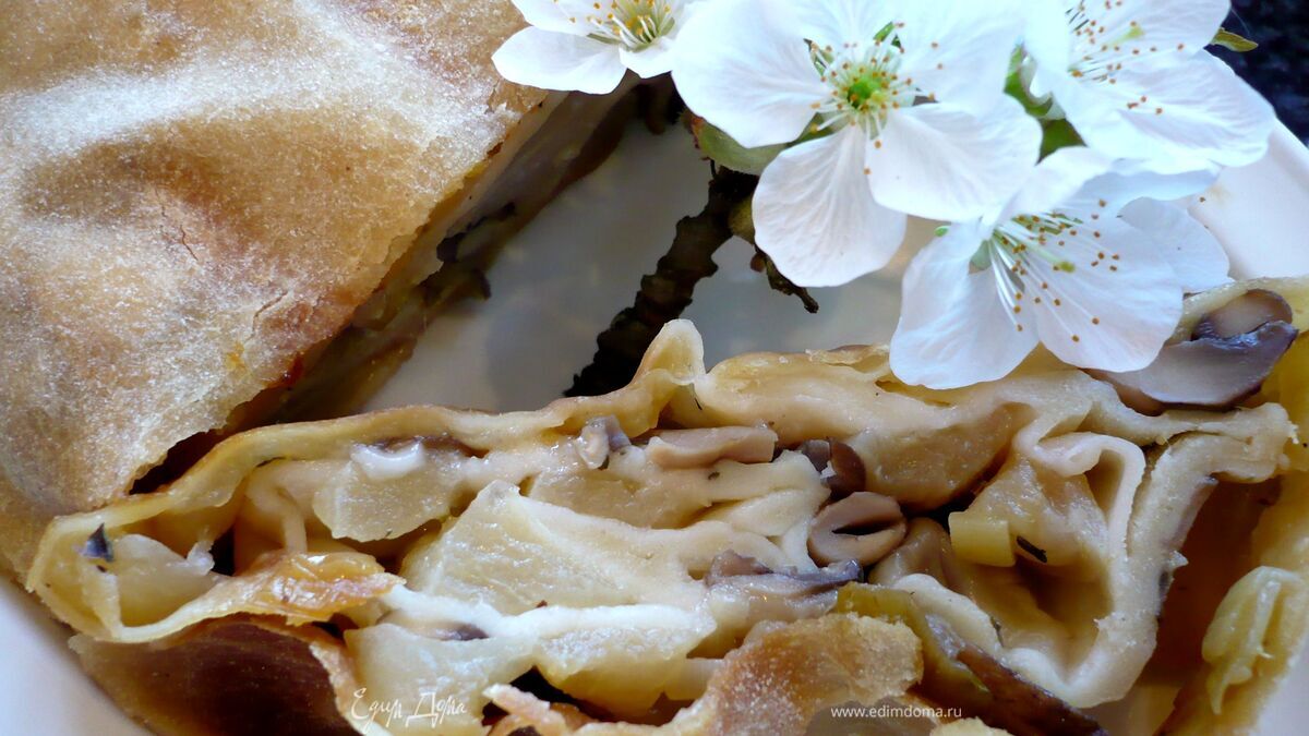 Штрудель с яблоками и грибами «Ирония судьбы»