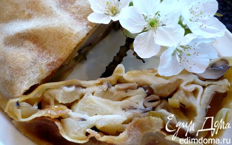 Рецепт Штрудель с яблоками и грибами «Ирония судьбы»