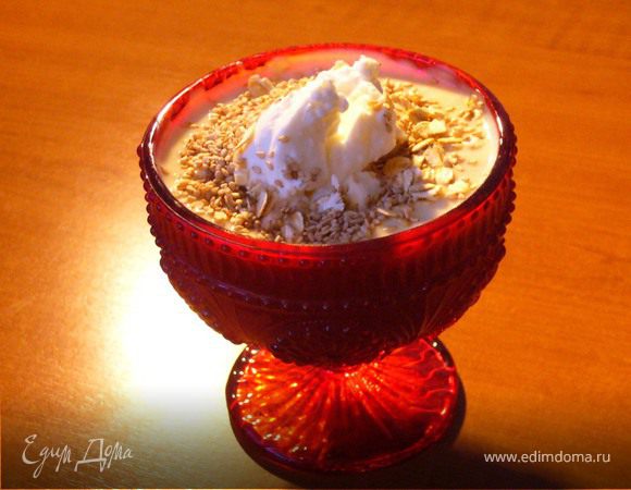 "Творожный айсберг в йогуртовом океане" а ля Бирхер мюсли "Творожный айсберг в йогуртовом океане" а ля Бирхер мюсли