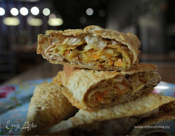 Пирожки из лаваша с курицей и капустой Пирожки из лаваша с курицей и капустой
