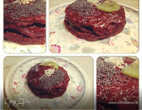Шоколадное пирожное с киви (сырое) Шоколадное пирожное с киви (сырое)