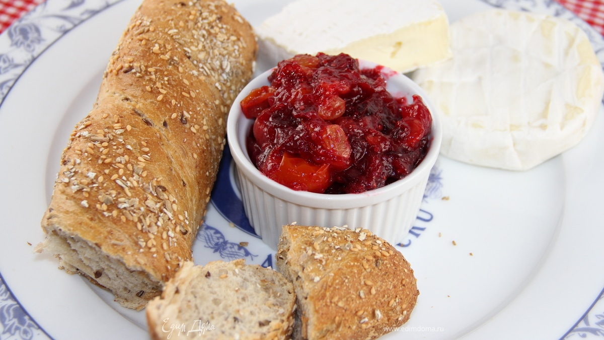 Чатни из клюквы и томатов черри (к мясу, птице, сырам)