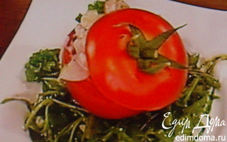 Рецепт Помидоры, фаршированные крабовым салатом