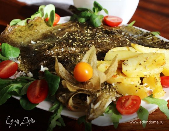 Королевская Тюрбо в прованских травах с луковым соусом Королевская Тюрбо в прованских травах с луковым соусом