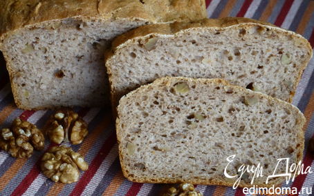 Рецепт Пшенично-гречневый хлеб с грецкими орехами в хлебопечке