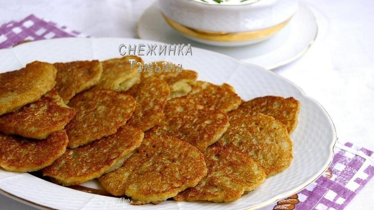 Заварные картофельные оладьи (Аладкі бульбяныя, заварныя)