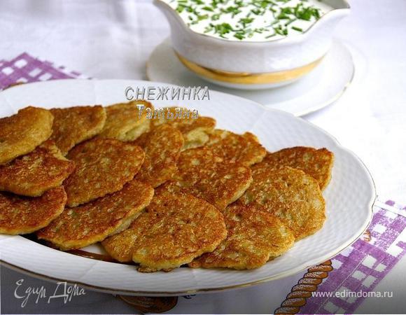 Заварные картофельные оладьи (Аладкі бульбяныя, заварныя)