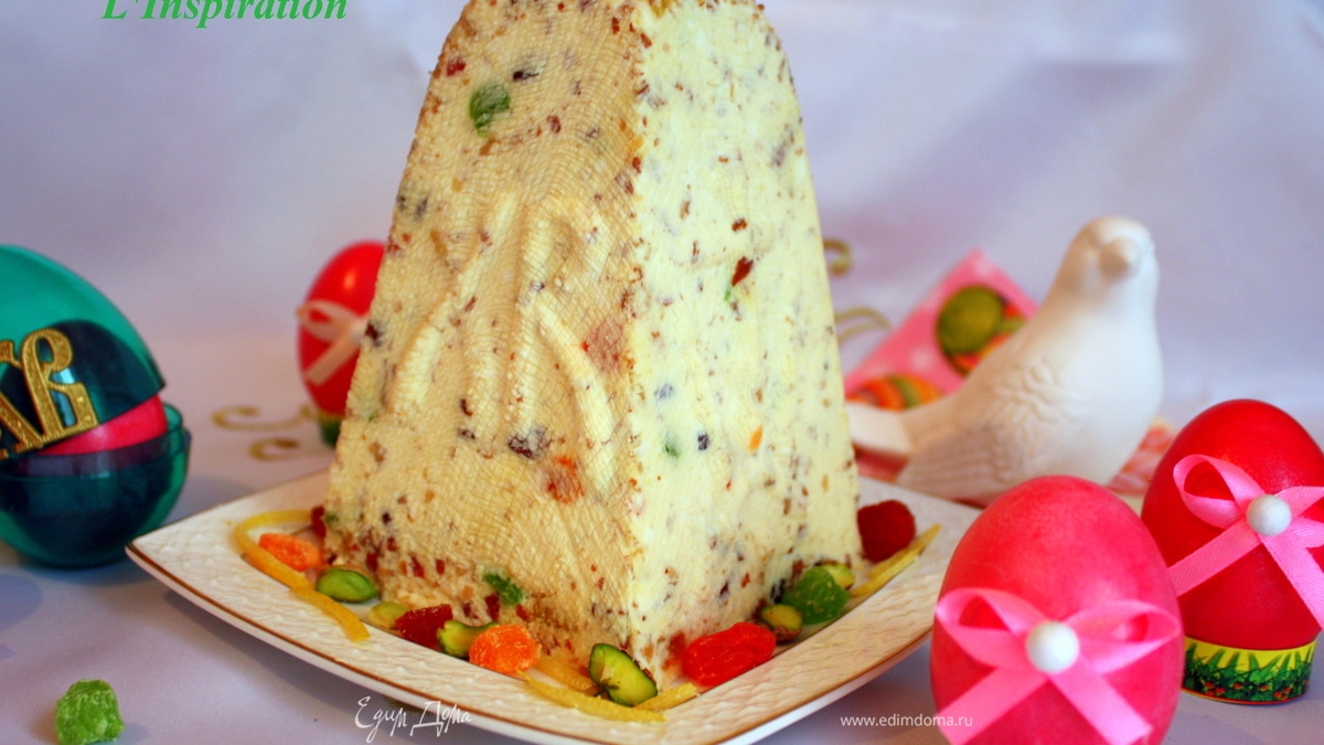 Нежнейшая ванильная Пасха с миндалем и цукатами