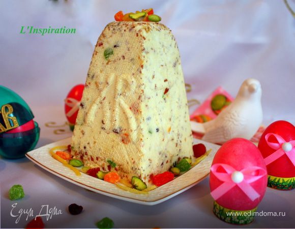 Нежнейшая ванильная Пасха с миндалем и цукатами Нежнейшая ванильная Пасха с миндалем и цукатами