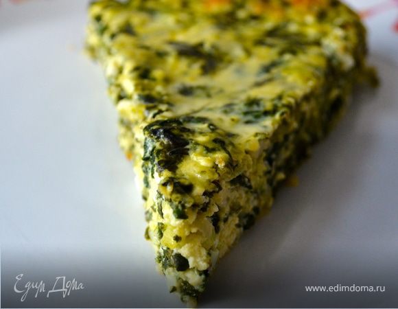 Запеченная фриттата со шпинатом
