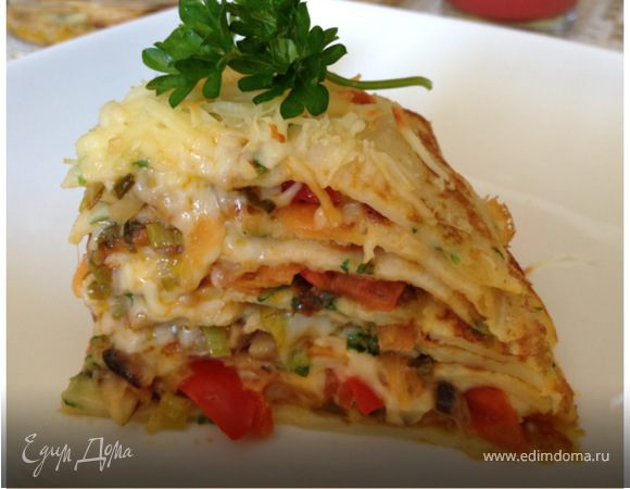 Пряный блинный тарт