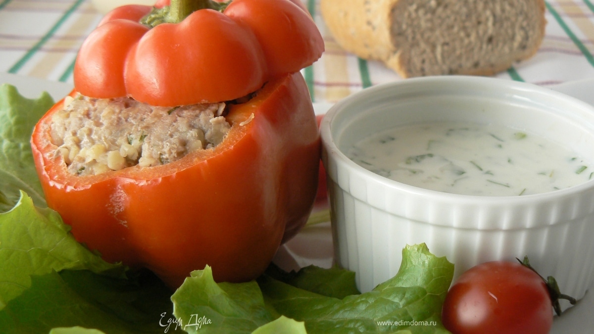 Перцы с фаршем и булгуром