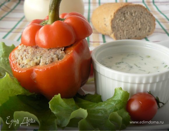 Перцы с фаршем и булгуром