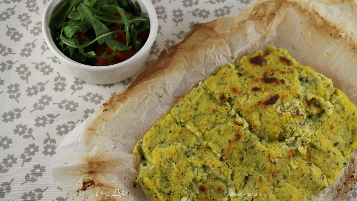 Запеченная зеленая полента