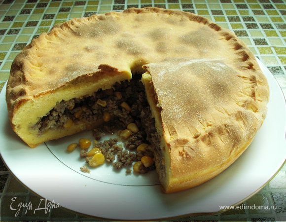 мясной пирог с кукурузой