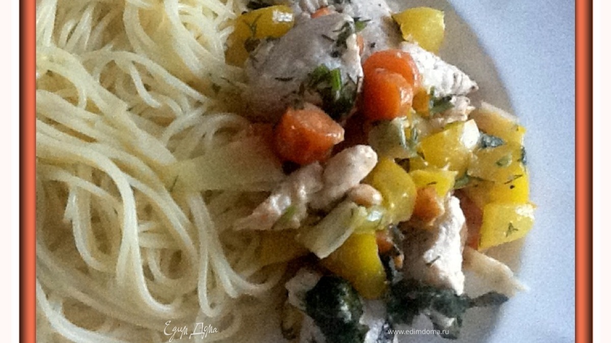 Куриное филе и желтый перец