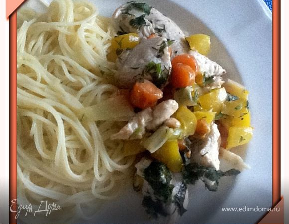 Куриное филе и желтый перец Куриное филе и желтый перец