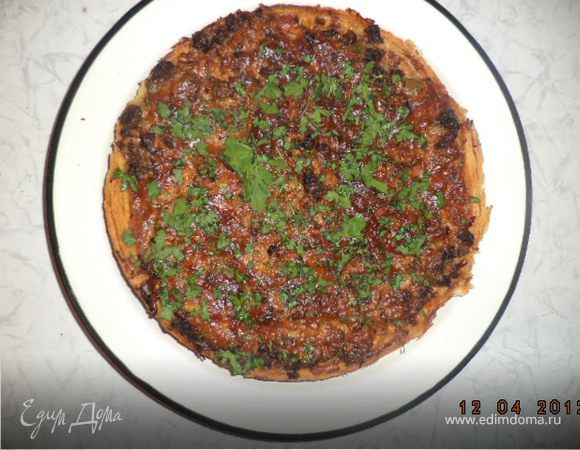 ПИРОГ  С  ФАРШЕМ  И  ОЛИВКАМИ