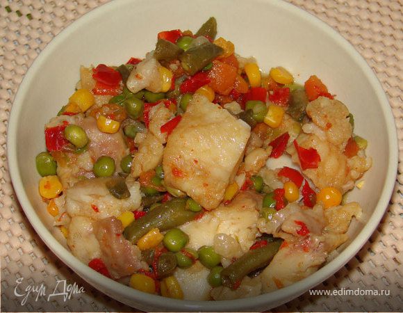 Рыба с овощами в мультиварке