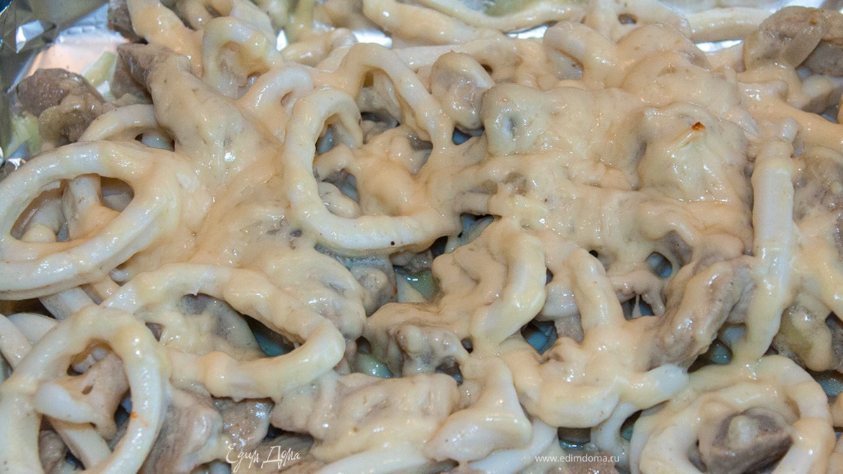 Свинина с кальмарами (мамин рецепт)