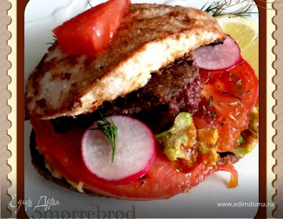 Смерребред (Smørrebrød) с куриным филе