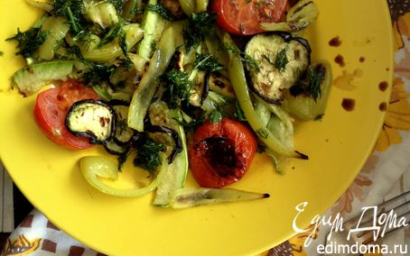 Рецепт Теплый салат из овощей-гриль