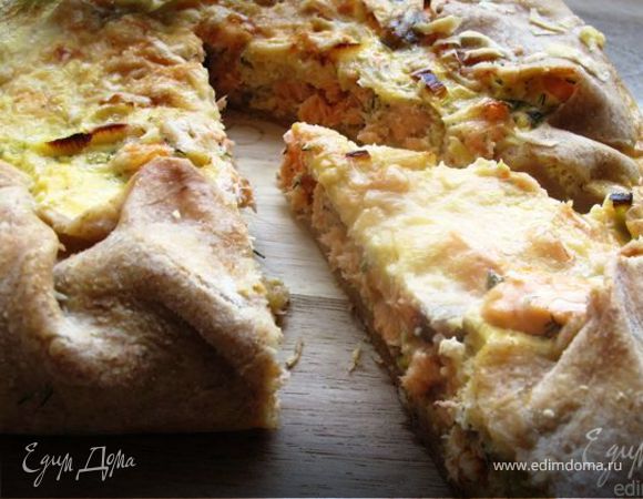 Диетический киш с лососем из спельты Диетический киш с лососем из спельты