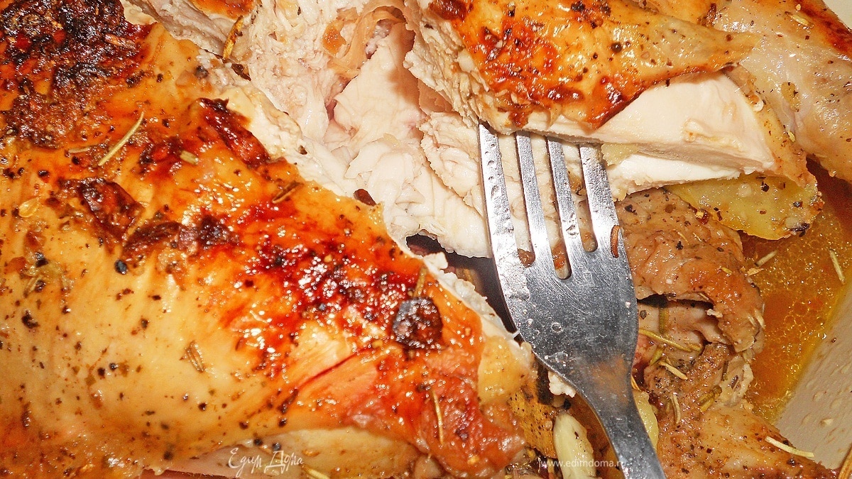 Сочная курица с розмарином и картофелем