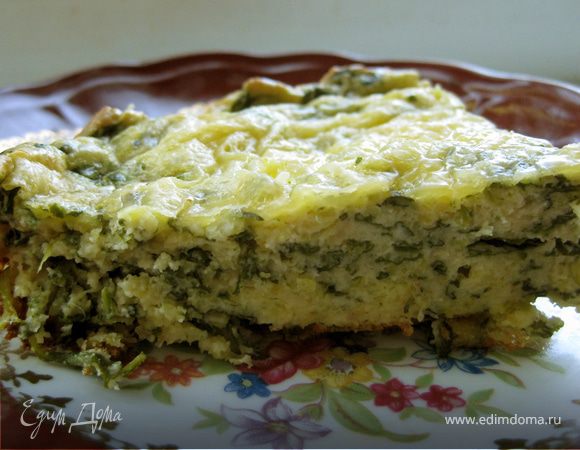 Запеканка со шпинатом, рикоттой и полентой + рецепт домашней рикотты